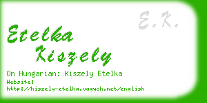 etelka kiszely business card